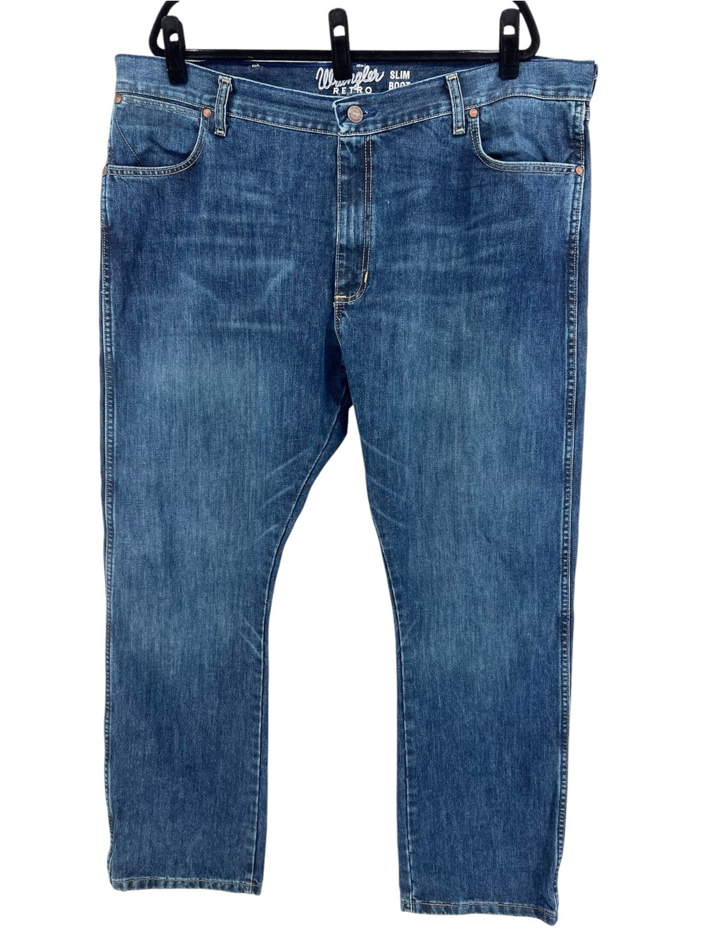 WRANGLER RETRO SLIM BOOTCUT JEAN Sz 42 x 32 Blue Western Cowboy Rodeo Denim